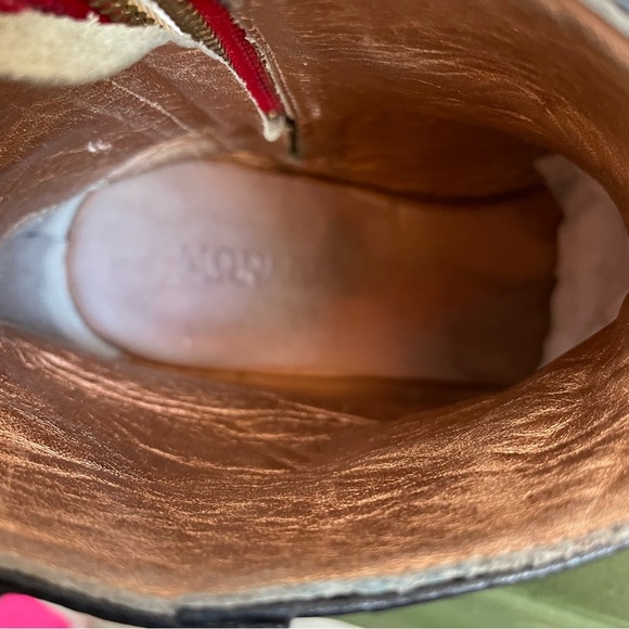 Modern Vice Classic JETT Two-Tone Kiltie Boots in Black & Red Leather *USA* - Picture 9 of 11